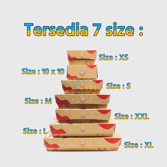 Bonbox Kitchen - (Isi 25Pcs) Dus Box Dimsum Laminasi / Kotak Dimsum / Lunch Box Xs / Dus Dimsum /