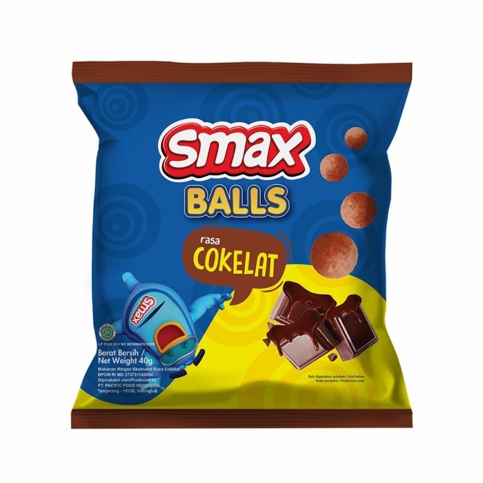 

S40437 SMAX BALLS COKLAT SNACK 40GR MAJU BERSAMA (20250910)