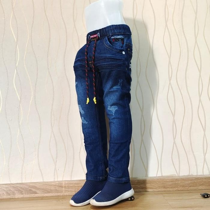 Nevada Kids - Panjang Anak Laki-Laki Usia 4 - 12 Tahun Bahan Jeans Stretch / Melar Model Sobek