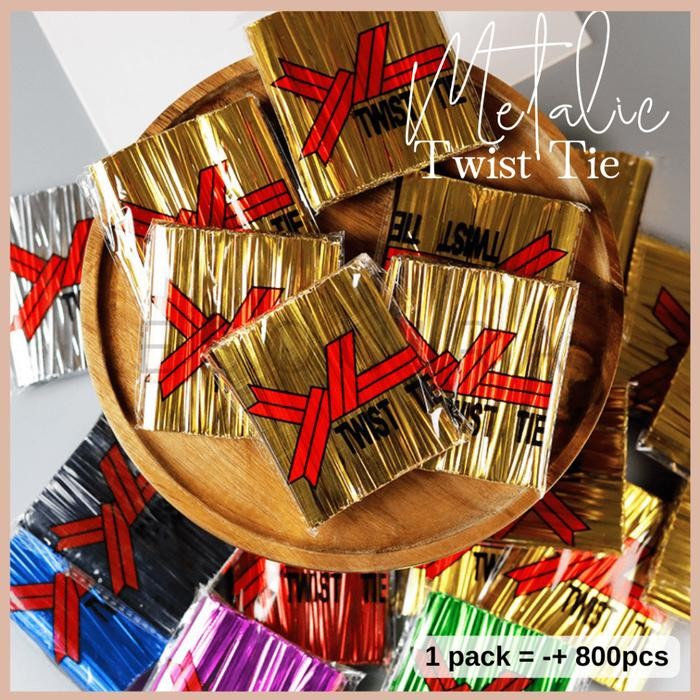 

New Metalic Twist Ties / Kawat Pengikat Kemasan / 800 pcs Black Gift
