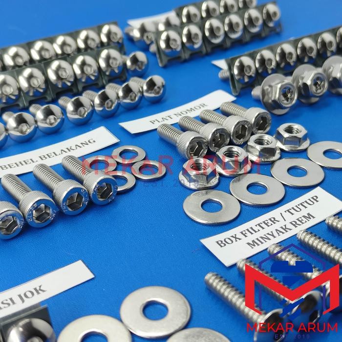 Baut Body Yamaha Mio Soul Old Kunci L Stainless Steel 304