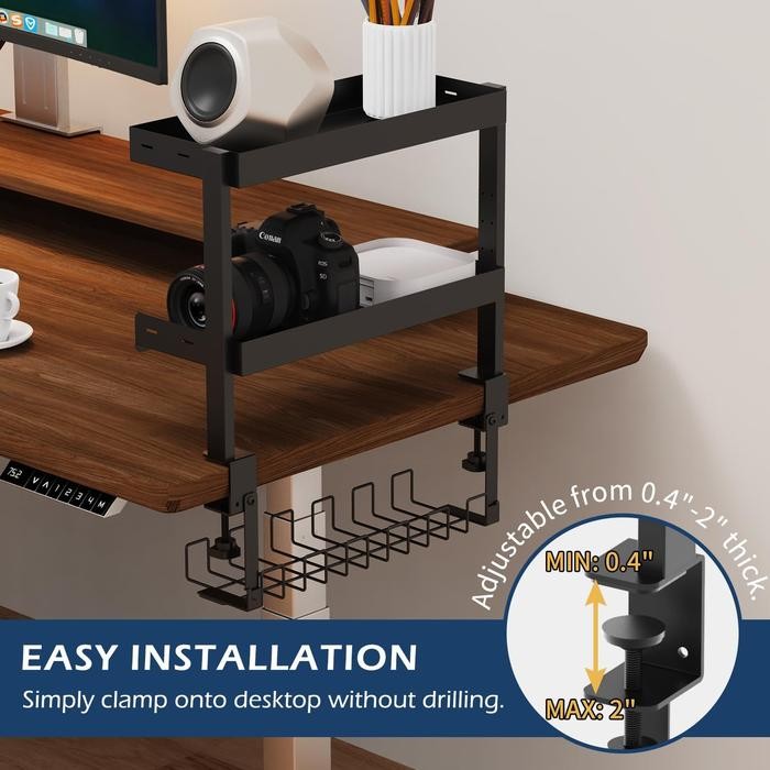 

All For Work Cable Management Pulcro Desk Mount Tempat Penyimpanan Kabel + Rak Organizer