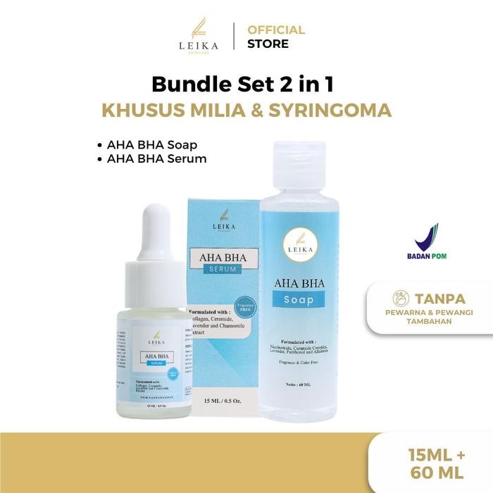Pilihan- Leika Skincare 2 In 1 Aha Bha Soap & Aha Bha Serum Leika Skin Care Resmi Bpom