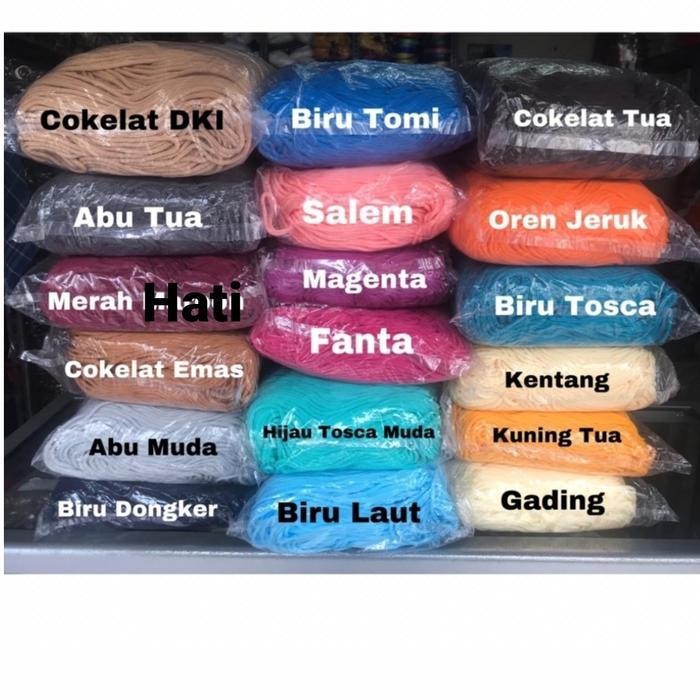 

New tali kur 3mm / talikur 2b/2benang warna-warni/900gram
