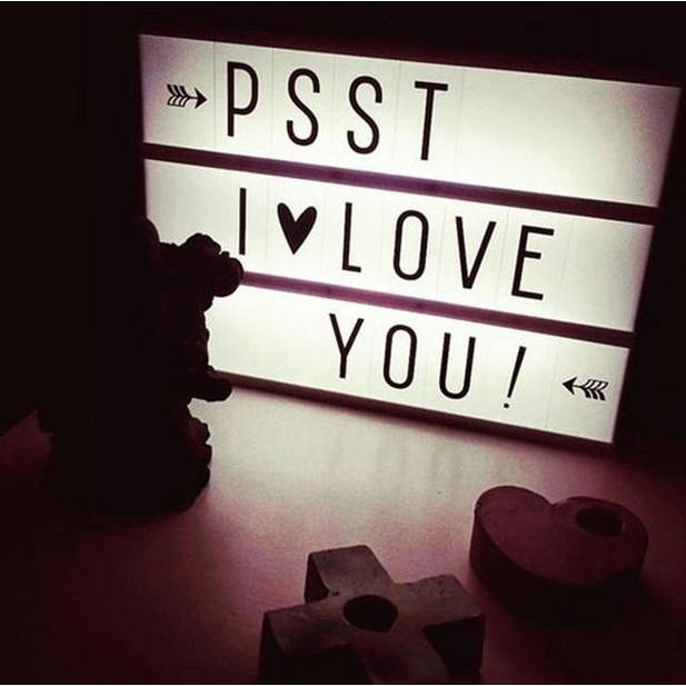 Lampu Neon Box Mini Message Letter Light Box Neon Box 1020-301