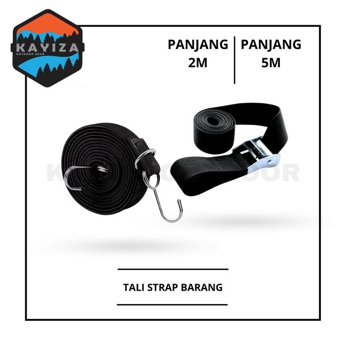 Tali Strap Pengikat Barang Sabuk Cargo Belt Rope 5M - Tali Pengikat Barang Motor Mobil