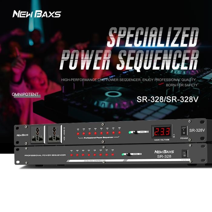 Ready NEW BAXS Pengurus kuasa SR-328/SR-328V 8channel 40 amp power controller Audiosystem power