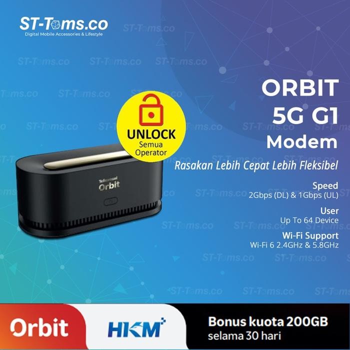 Terlaris HKM 881 Orbit 5G G1 Telkomsel Modem WiFi 5G & 4G LTE Free Kuota 200GB SALE