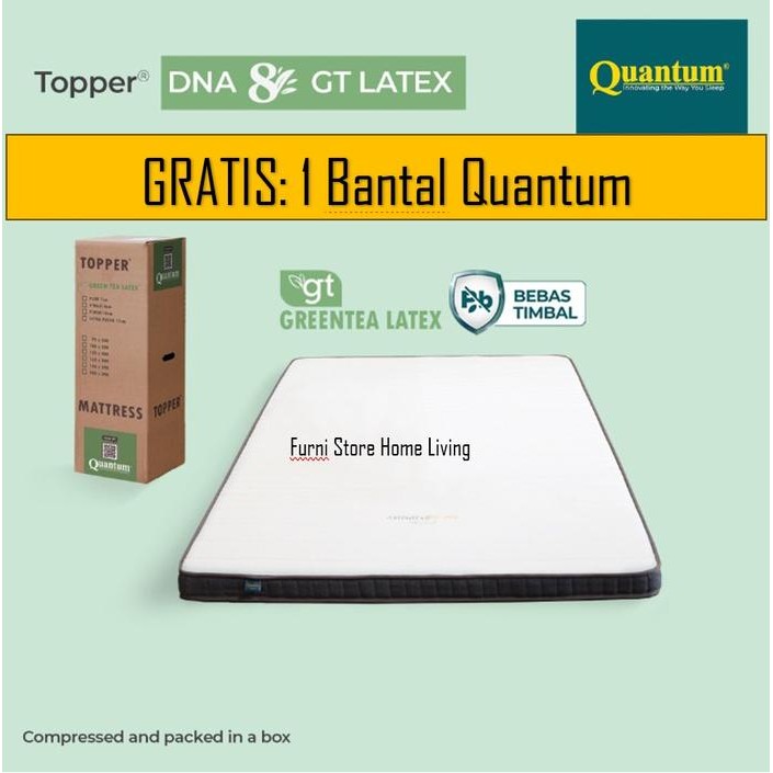 Quantum Topper Greentea Latex DNA 8 Cm 160x200 Cm Alas Kasur