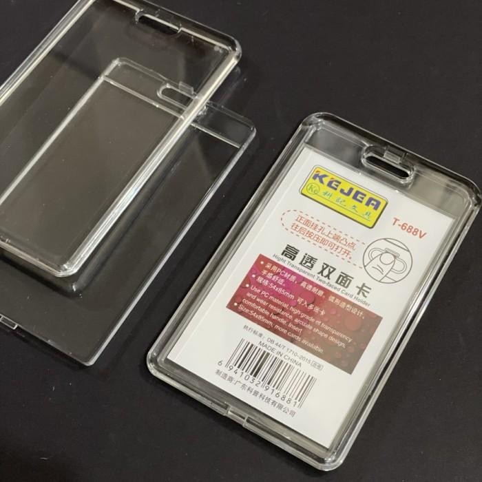 

New Kejea T-668 Holder Id Card Acrylic Id Card 2 sisi Tempat Kartu Id Card