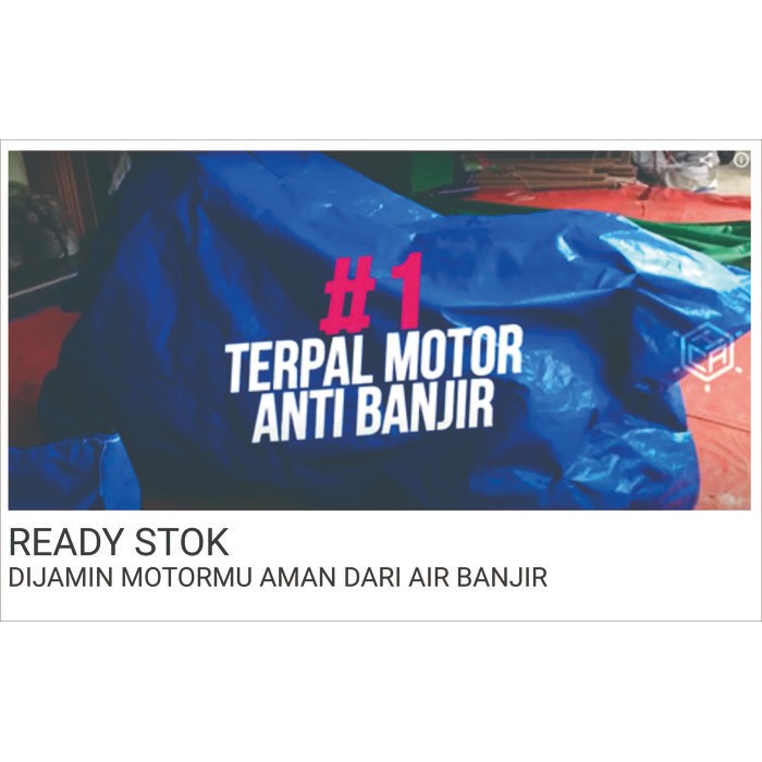 Terpal Pelindung Motor Anti Banjir (Motor Cowok/Gede)