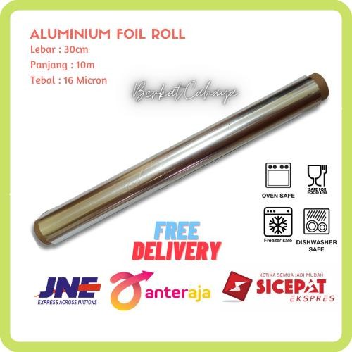 Alumunium Foil roll Kualitas Bagus / No Brand / 30cm x 10meter