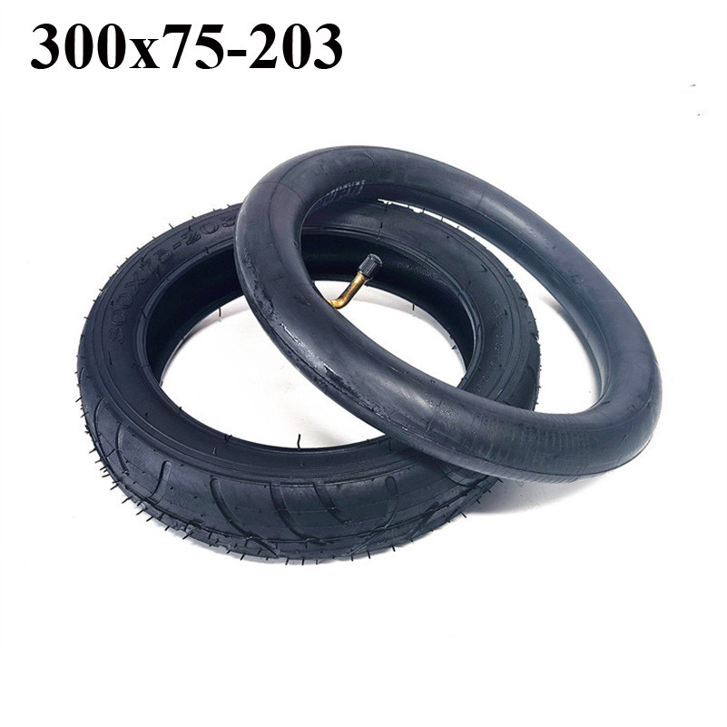 300x75-203 inner tube and outer tube, suitable for 12 inch children's tricycle tire, manual bicycle 
