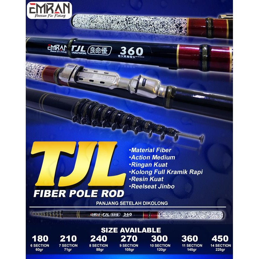 Joran Tegek Kolong EMRAN TJL Ruas Pendek SIAP PAKAI BISA COD (TERBAIK) (TERBARU) (TERMURAH)