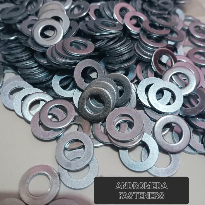 RING PLAT PUTIH M6 / WASHER PLATED GALVANIS M6 / RING PLAT M6