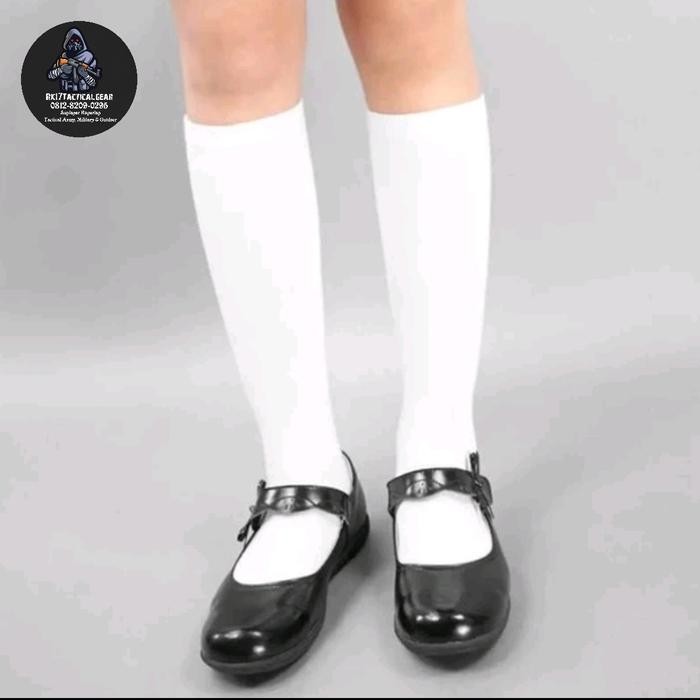 kaos kaki putih paskibra panjang - kaos kaki putih panjang cewek