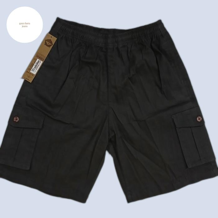 celana pendek kolor kantong samping cargo jumbo pria / celana cargo pendek kantong samping kolor
