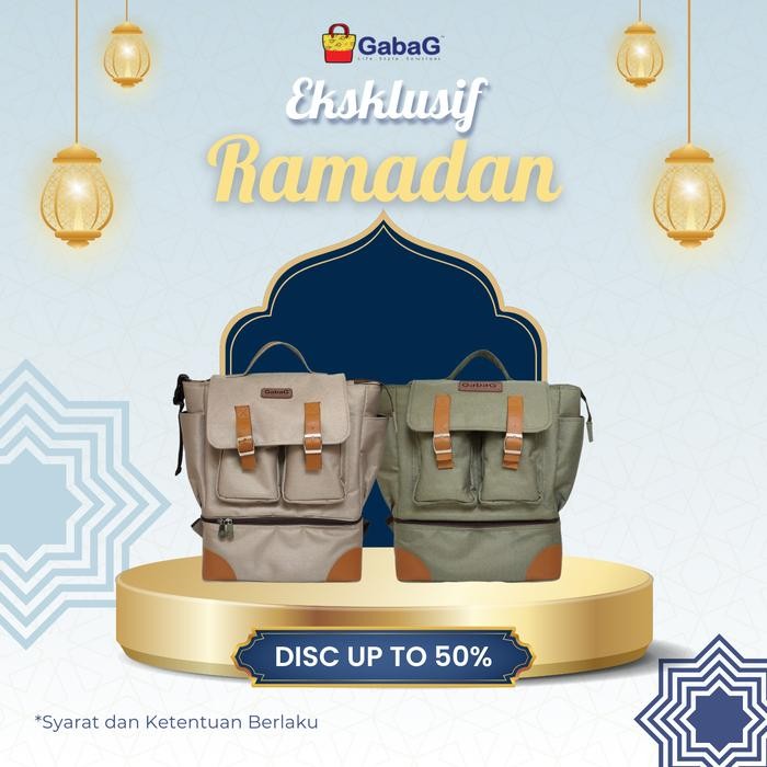 GabaG Tas Asi - Backpack Cooler Bag 2 in 1 Lemon / Hazel / Zenia ( Laptop Fit) Ransel Strap