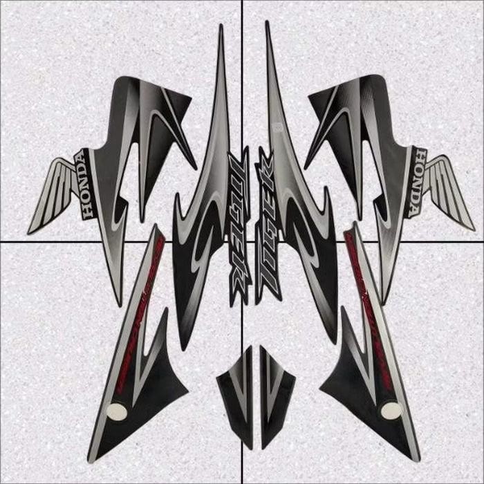 ORIGINAL striping list polet body motor Honda tiger revo 2013 hitam lis sticker stiker tirev standar