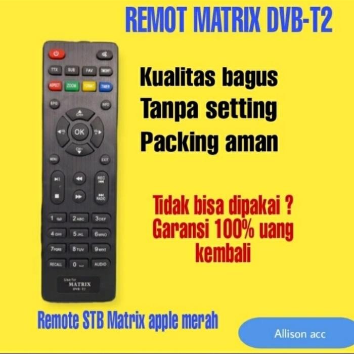 New remote stb matrix apple dvbt2 merah