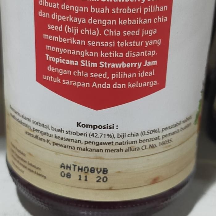 Breakfeast- Tropicana Slim Jam Strawberry 375G Selai Strowberi