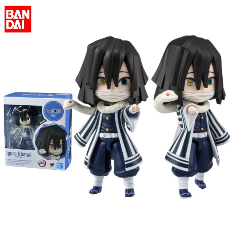 Bandai Original Demon Slayer Anime Figure 023 Figuarts mini Iguro Obanai Action Figure Toys For Kids