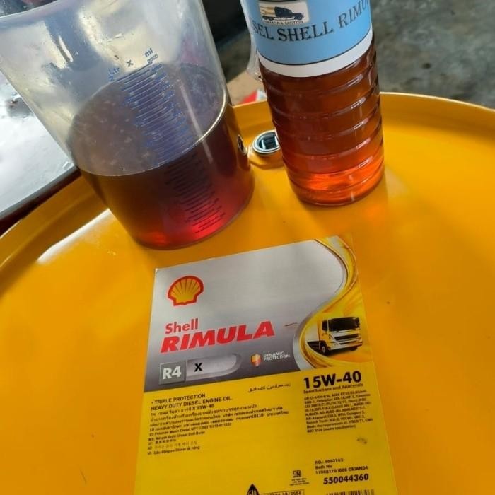 OLI MESIN DIESEL SHELL RIMULA R4X 15W-40 ECERAN REPACK DARI DRUM - 1 L