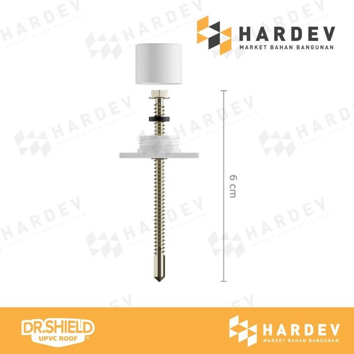 AKSESORIS DR.SHIELD Roof Seal Set SW 6 cm SKRUP ATAP UPVC SINGLE WALL 6 CM BAUD ROOFING