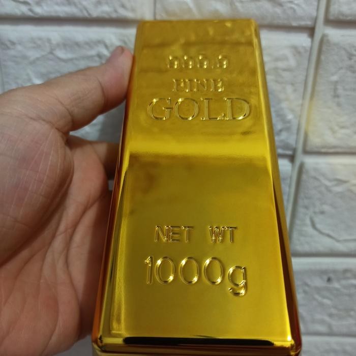 ffy3- Mainan Emas Batangan 1000G Palsu