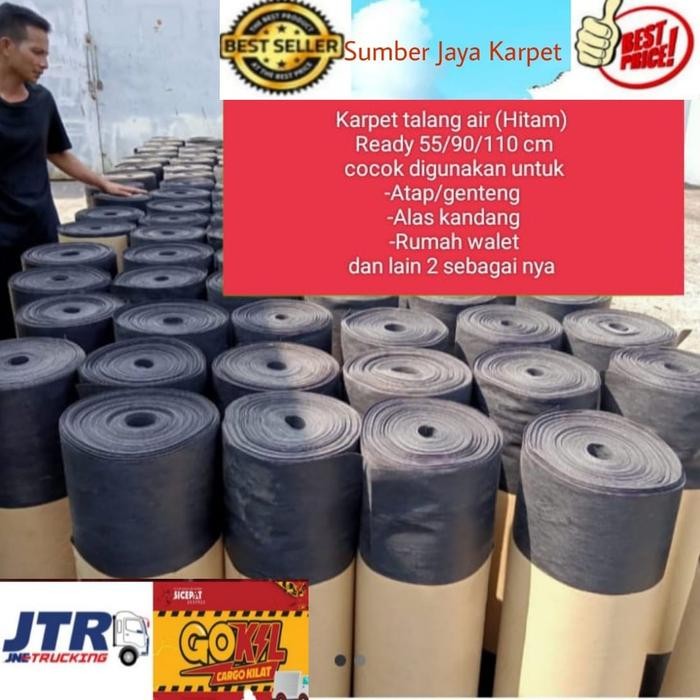 Karpet Talang Air Hitam 110 Cm( Cargo) Best Seller