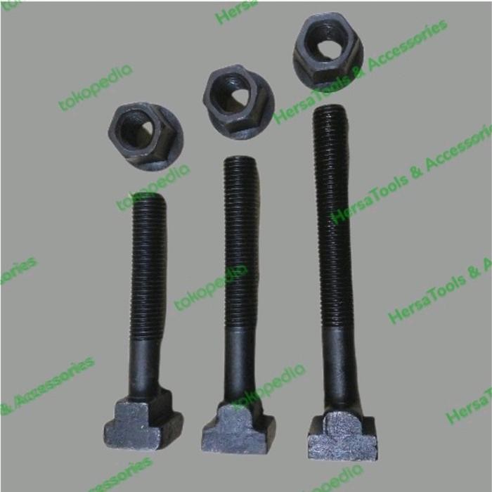 Baut Tt Slot + Mur T Slot Bolt M24 X 200 Baut Clamp Injection Terlaris