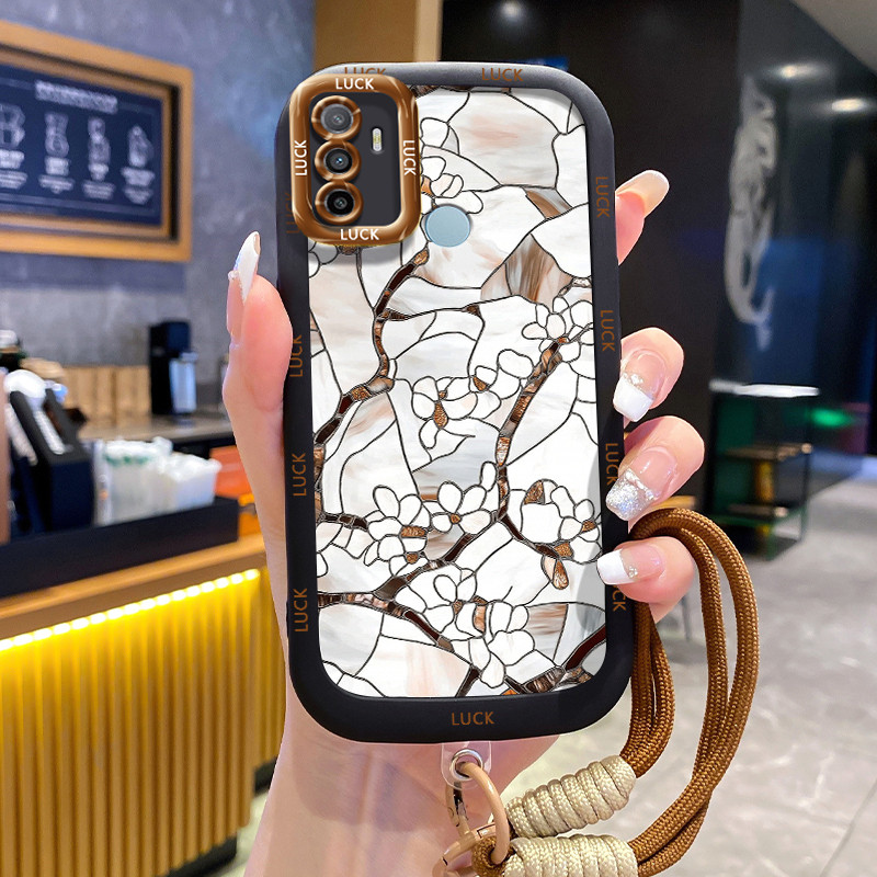 Casing Hp untuk OPPO A53 2020 A33 2020 A53s A32 A11s Case Casing HP Softcase silikon hitam yang dipe