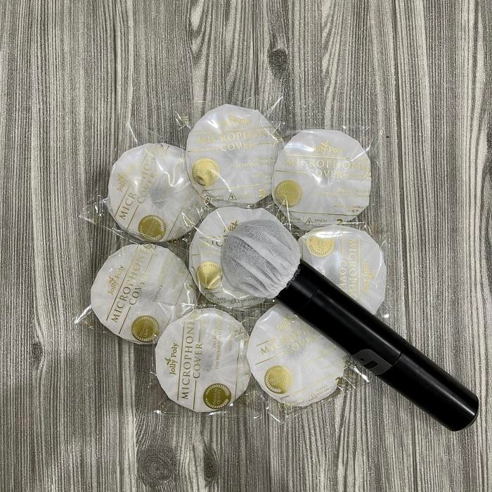 imjf- Sarung Mic 500Pcs Cover Mic Jollypoly/ Pelindung Microfon Karaoke