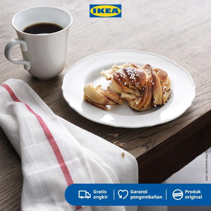 IKEA UPPLAGA Piring Kecil Putih 22cm Peralatan Makan