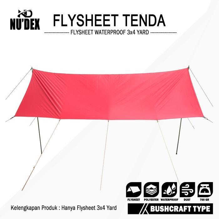 FLYSHEET TENDA 3X4 WATERPROOF PELINDUNG TENDA FLYSHEET OUTDOOR SIZE3X4