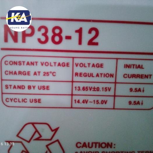 Aki Kering Yuasa NP38-12 Baterai Yuasa 12v 38ah Yuasa vrla 12 v 38 ah