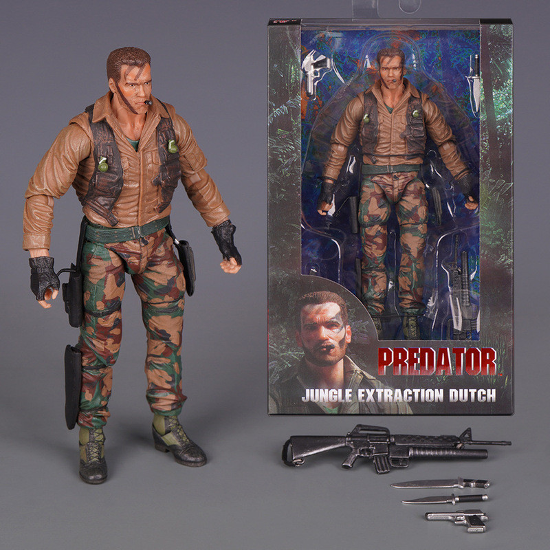2026 New Neca Predator Jungle Extraction Dutch Action Figure Schwarzenegger Figurine Statue Model