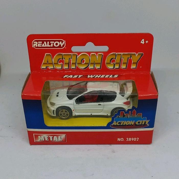 Realtoy Peugeot 206 Rally Wrc Putih Action City Diecast 1/60 S Terbaru 