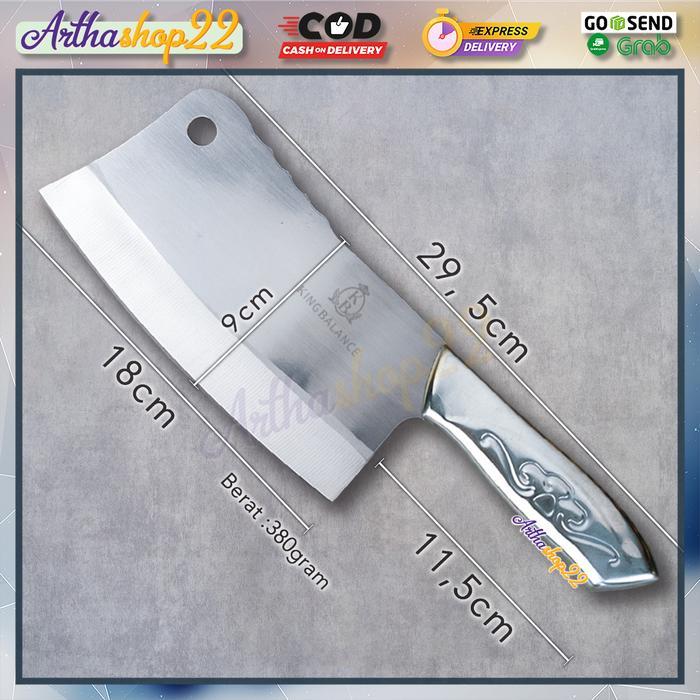 Pisau Dapur B018 Luji Ganom Stainless Steel Chopper Cleaver Chinese Chef Knife Alat Kitchenware