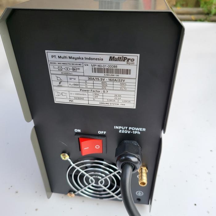 Ready Stok MESIN LAS MULTIPRO MIG MMA TIG 160 A LAS CO TANPA GAS MIGI CO2 IGBT