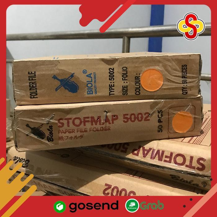 Stopmap / Map Biola 5002 Kertas Buffalo Folio Isi 50 Pcs - Orange Diskon Sell