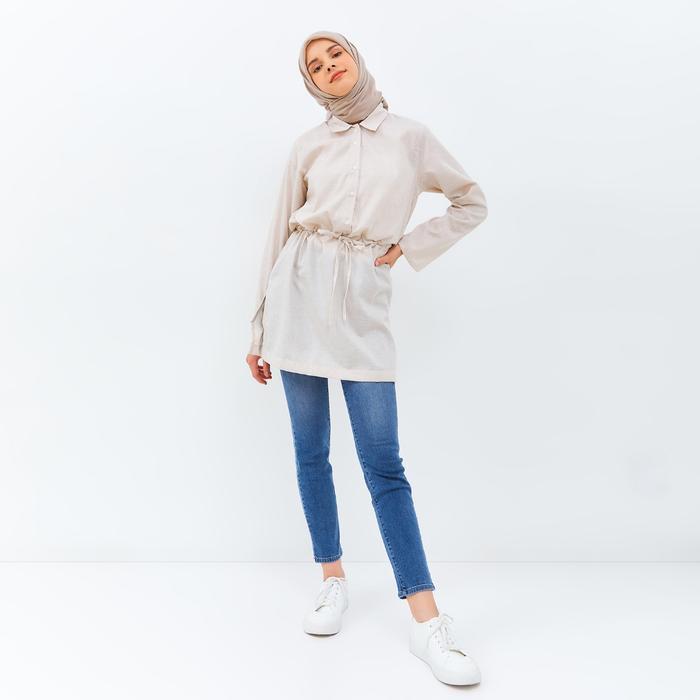 Flamoush Furqan Ecru Tunic Wanita