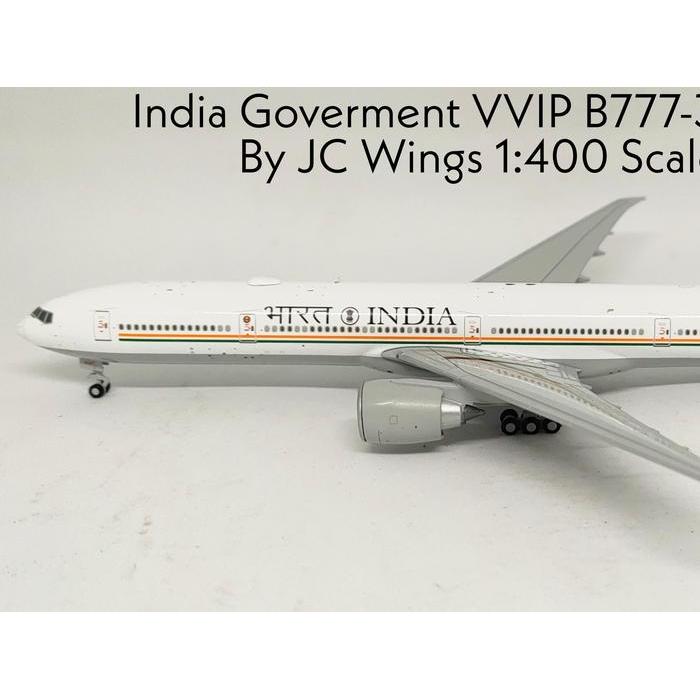 India Goverment VVIP 1/400 Boeing 777-300ER VVIP Pemerintah India B777-300ER By JC Wings 1:400 Scale
