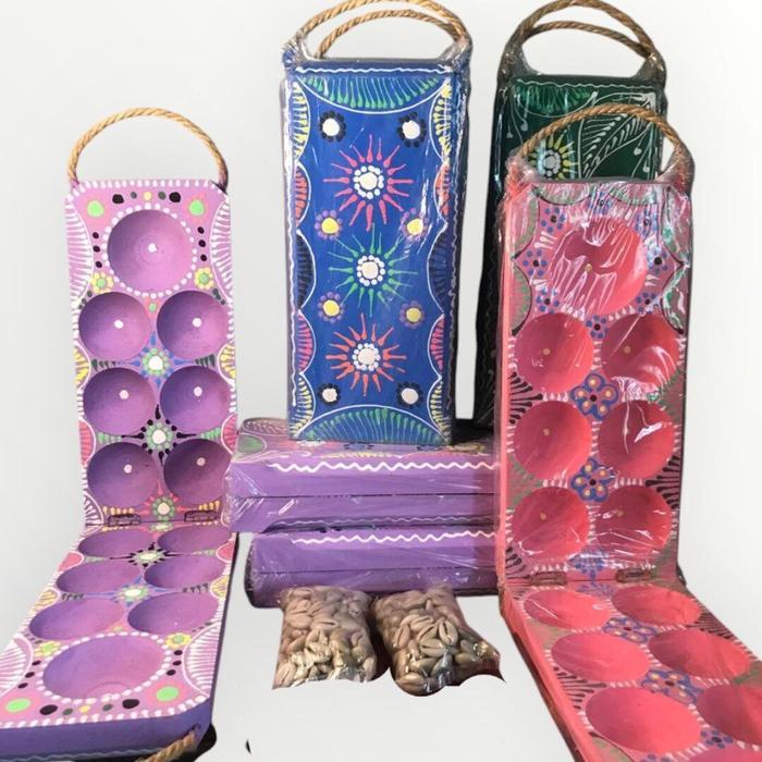 Diskon Congklak Lipat Kayu Motif Batik Congklak Dakon Mainan Anak Anak Original
