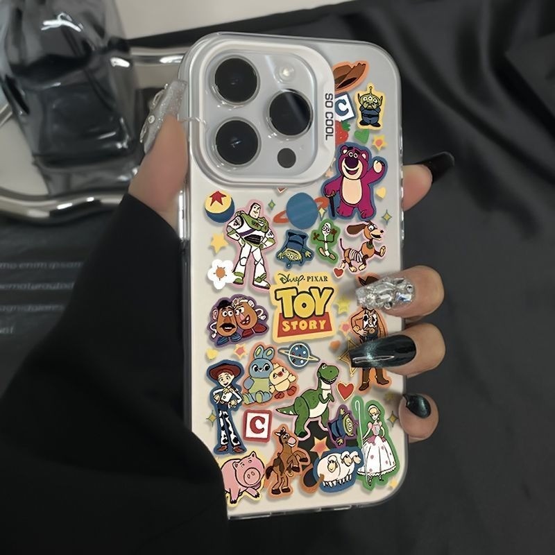 Cute Buzz Lightyear Woody Premium Hard Shockproof Anti-Drop Military Grade Phone Case for IPhone 17