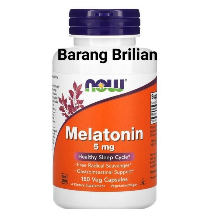 Now Foods Melatonin 5 mg 180 VCaps Healthy Sleep