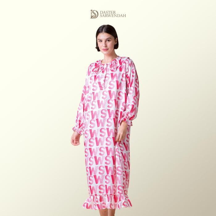 Daster Sarwendah - SW CLAIRE - Daster Panjang - Satin Velvet - Pink