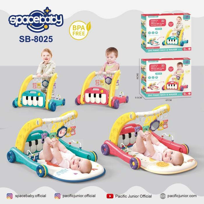 (SB-8025) MAINAN BAYI 2 IN 1 PIANO PLAYMAT & PUSHWALKER 8025 (12)