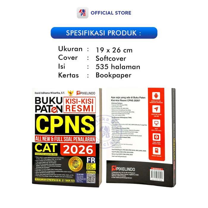 Buku CPNS 2026 / Buku Paten Kisi - Kisi CPNS CAT 2026 / Arruz Media ARM