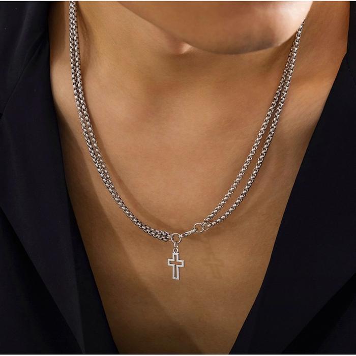 KALUNG SALIB PRIA KALUNG RANTAI SALIB PRIA ANTI KARAT KALUNG SALIB ANTI KARAT